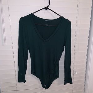 Fashionnova Long Sleeve V neck Bodysuit
